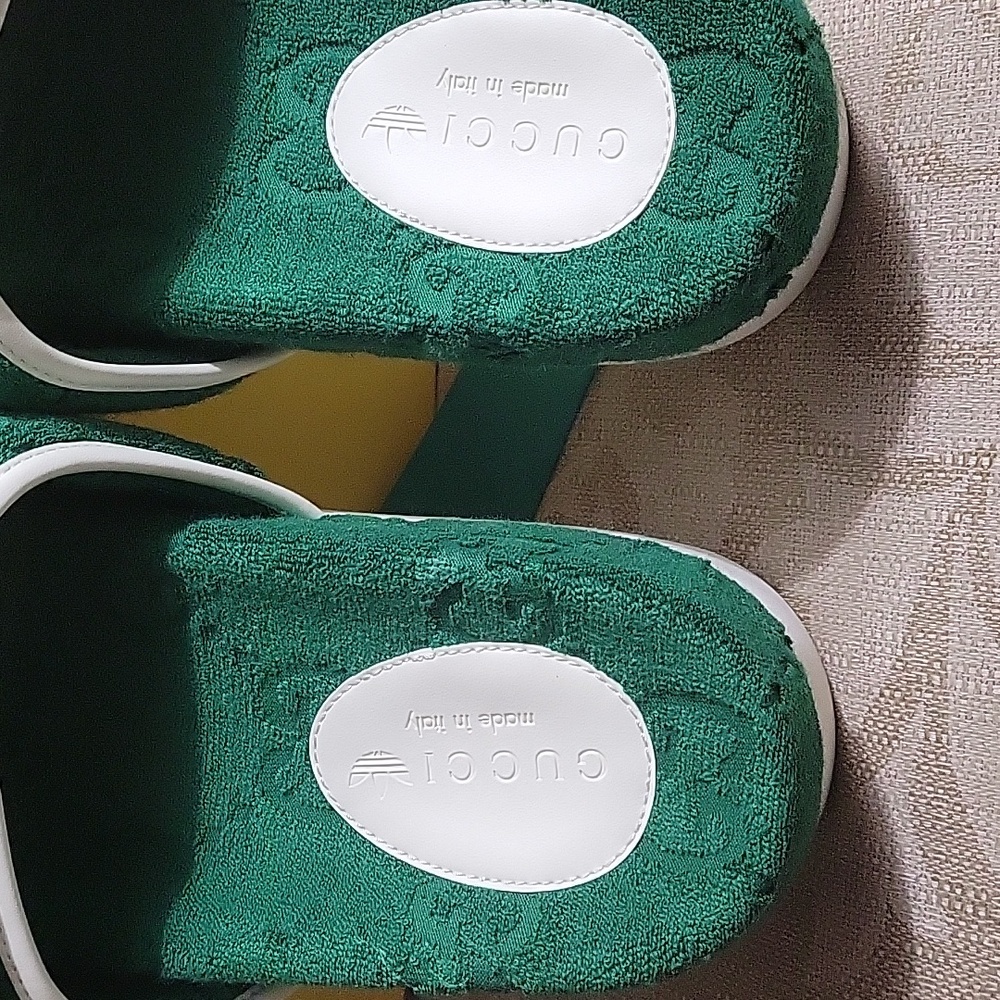 GUCCI  ADIDAS COLAB PLATFROM SLIDES SHOES - Picture 8 of 14